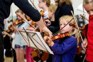 Girl playing violin