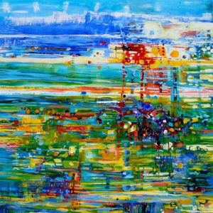 Abstract paint splatter