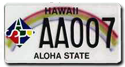Hawaii license plate